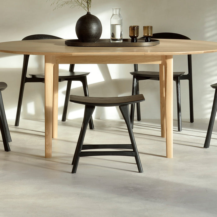 Osso stool zwart eikenhout