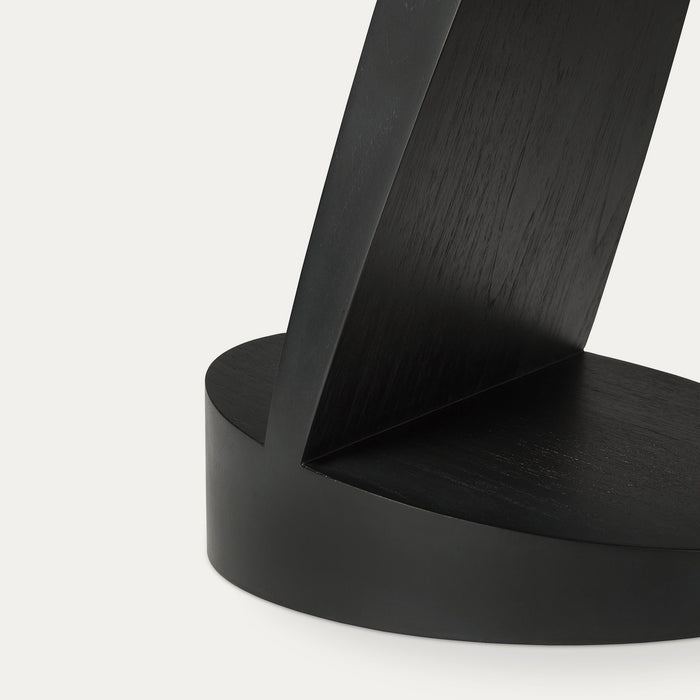 Oblic black side table
