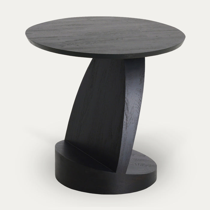 Oblic black side table